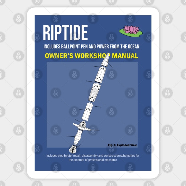 Riptide Manual Sticker by GarBear Designs